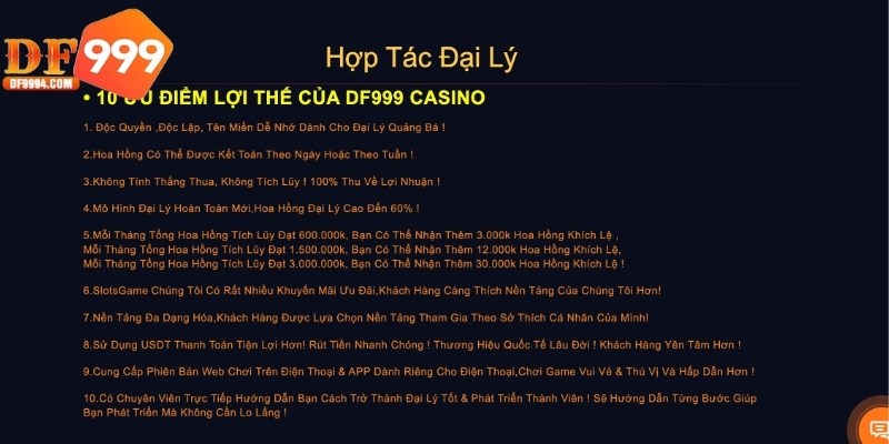 Chia sẻ về quyền lợi thành viên khi hợp tác cùng DF999